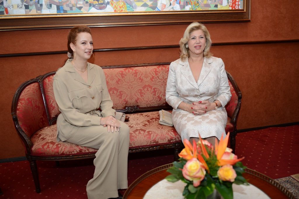 Her Royal Highness Princess Lalla Salma and Dominique Ouattara, First Lady of Côte d' Ivoire