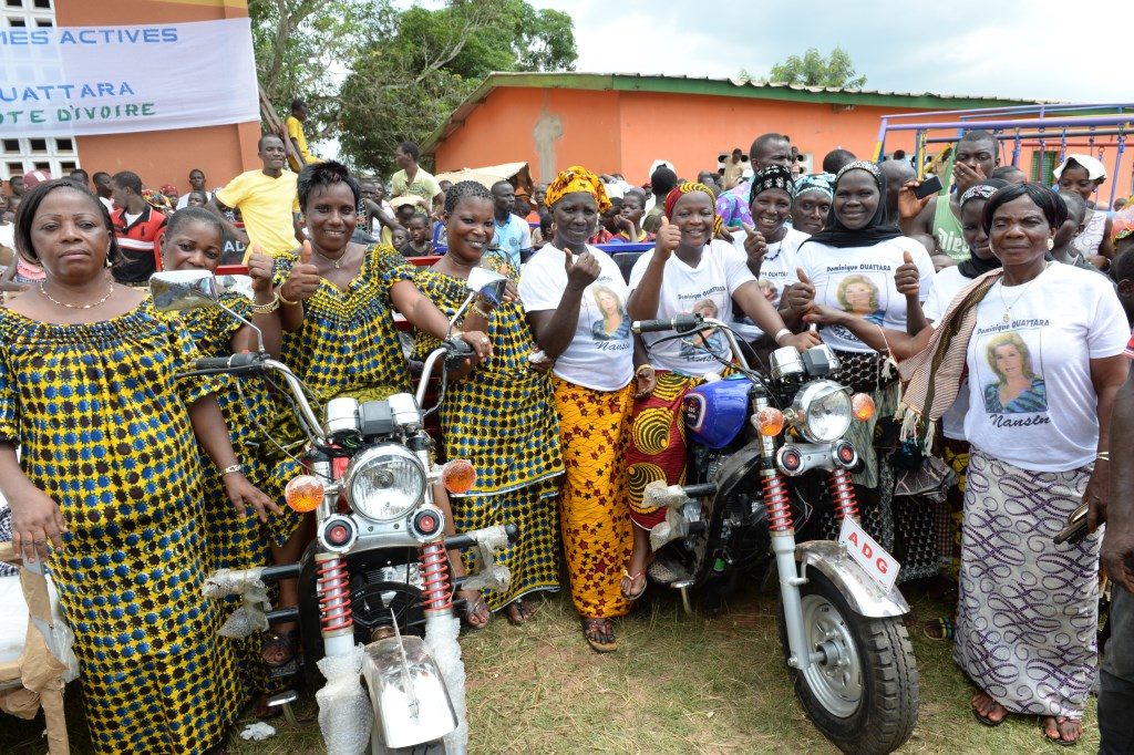 Dominique Ouattara provided donations worth CFA francs 66 million to the populations of Bécédi Brignan