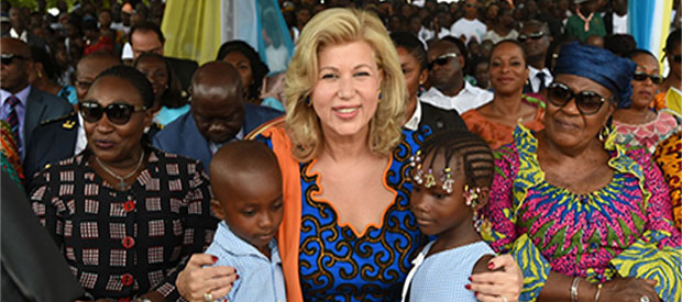 Dominique Ouattara inaugurated and equipped in Agou a nursery school bearing her name