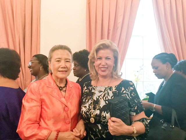 Dominique Ouattara attended the tea-reception offered by the spouse of the UN Secretary General